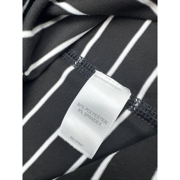 J. Jill Fit Women’s Black & White Stripe Performance Tank Top Sz M Stretch Gym - Picture 8 of 10